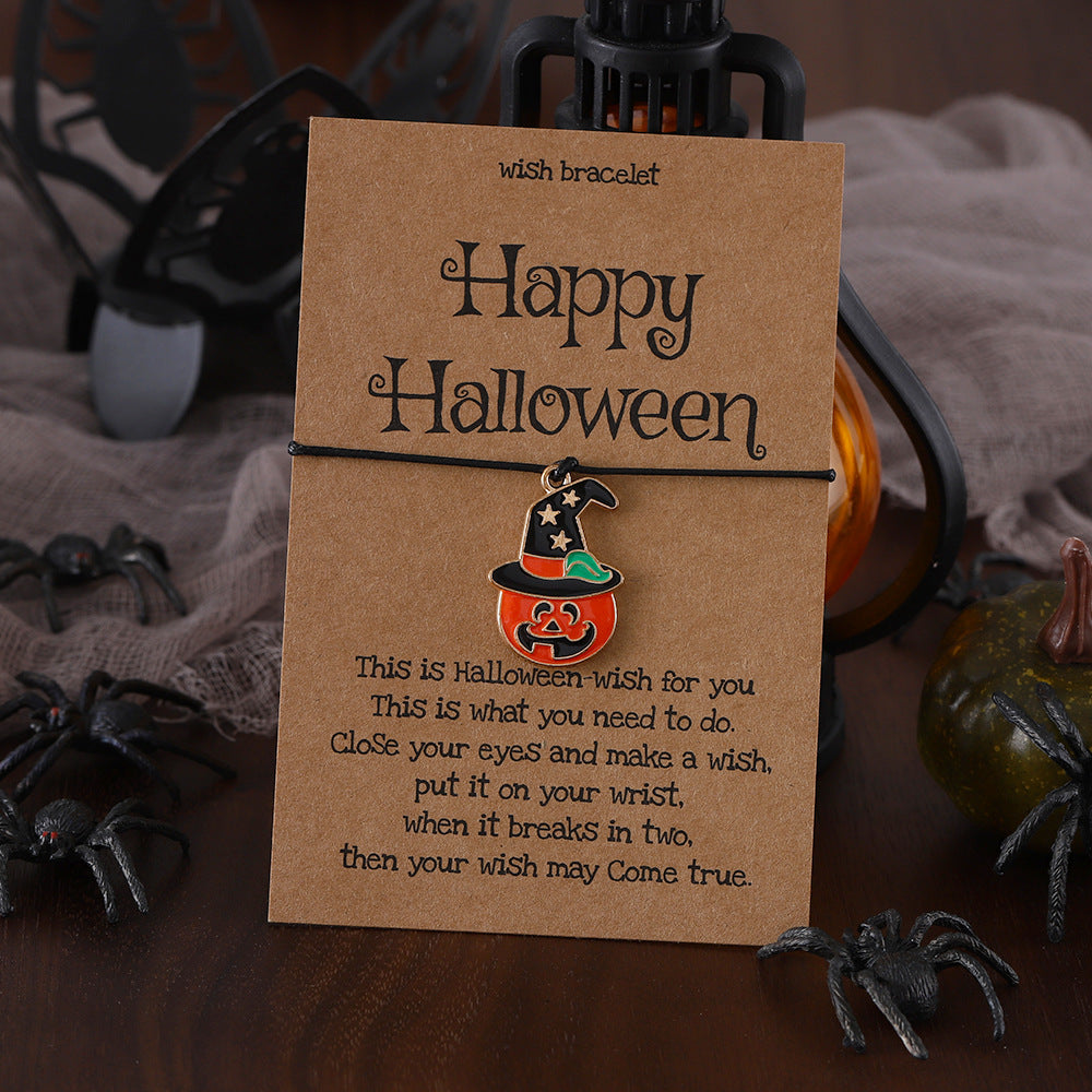 Wholesale  Series Pumpkin Ghost Skull Braided Bracelet